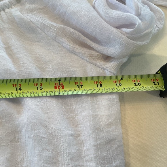 Mlle Gabrielle M 3/4 Sleeve Button Down Midi Dress Gauzy Beach Resort Spa Vacay - Picture 4 of 9